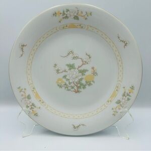SET OF 4 Liling Fine China Yung Shen 10.5” Dinner Plate Floral Gold Jade Tree